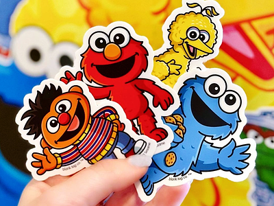 The Cookie Monster Face Sticker