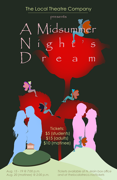 A Midsummer Night's Dream v 2 event promotion graphic design poster design print design