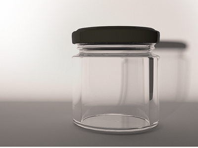 Clear glass container model 3d bottle model cinema 4d cream jar