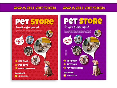 Poster A4 a4 brochure flyer graphic design pet poster store
