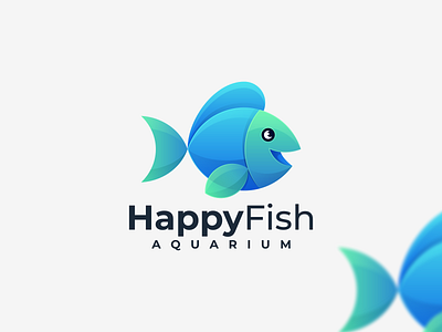 Happy Fish animal coloring branding design fish coloring fish icon fish logo icon logo