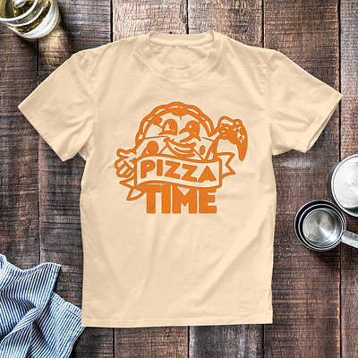 Pizza Time T-shirt graphic design illustration pizza t shirt