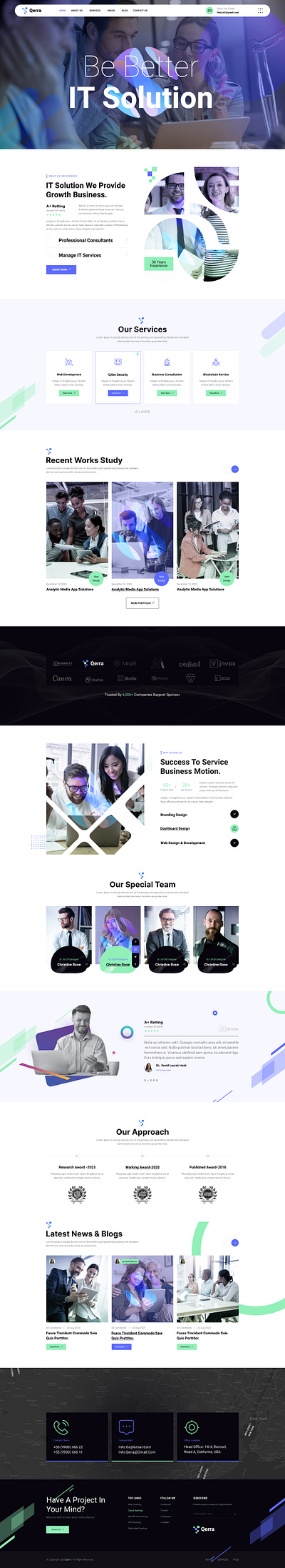 It Solution Figma Template business corporate creative design ecommerce fashion illustration marketing modern ui