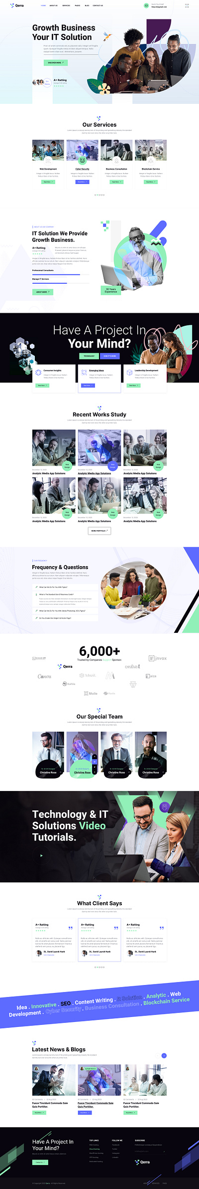 It Solution Figma Template business corporate creative design ecommerce fashion illustration marketing modern ui