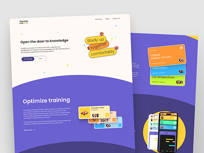 Website Landing Page for Storengy LMS animation bright colorful design landing landing page ui ux web website