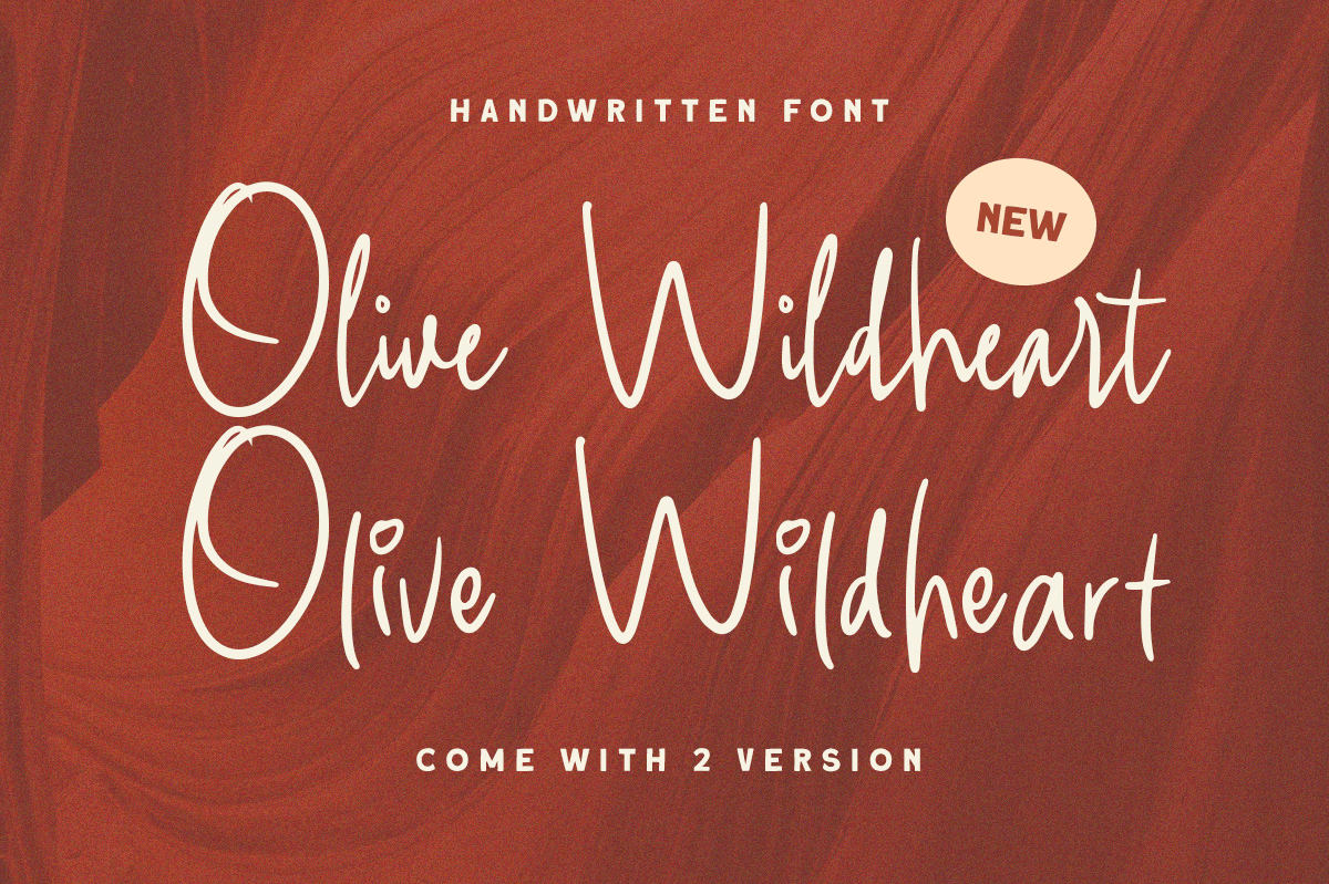 Olive Wildheart - Handwritten Font freebies inviation font love valentine