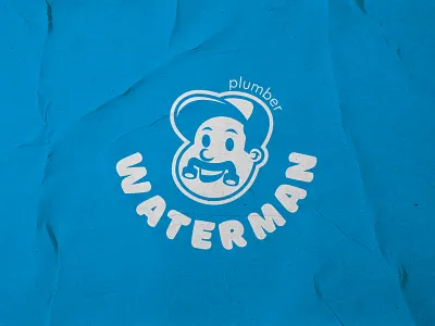 Logo for plumber brand character emblem graphic design illustration logo logotype man mascot moustache plumber water