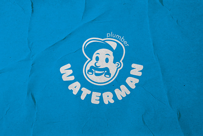 Logo for plumber brand character emblem graphic design illustration logo logotype man mascot moustache plumber water