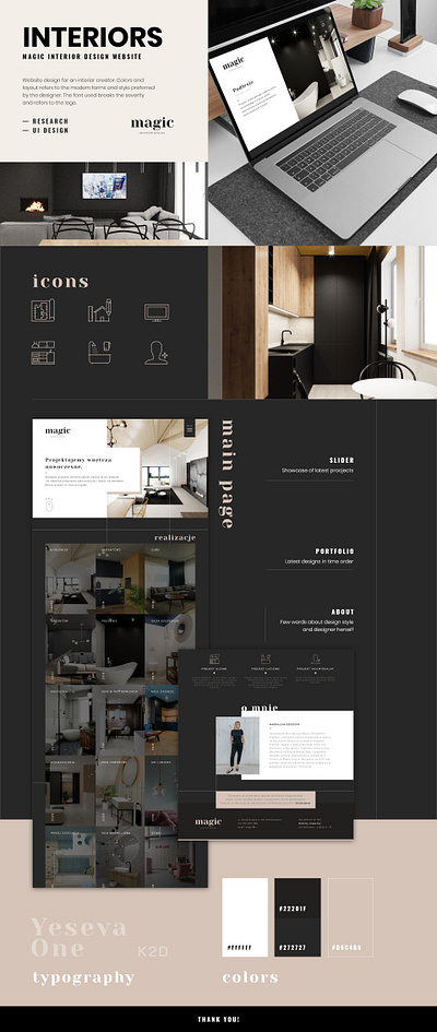Magic Interior Design Website branding design graphic design logo typography ui