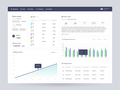 Complex Dashboard Design - Crypto Exchange admin panel clean complex creative crypto dashboard design exchange graph inspiration minimal platform ui user panel ux website