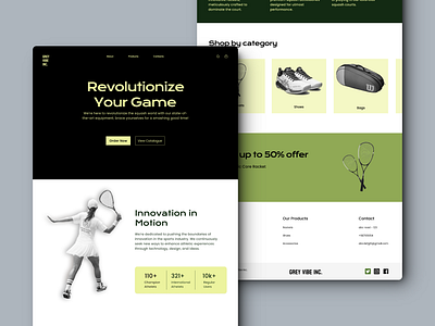 GreyVibe - Sports Store Web Design figma ideas insipiration ui ui design uiux web