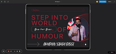 #DailyUI-Landing page of favorite comedian dailyui design designinspiration figma graphic design landingpage like minimalism ui