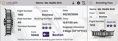 Boarding Pass RE-DESIGN animation boarding pass branding figma graphic design logo ui