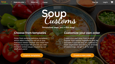 Soup Customs - website concept graphic design ui ux