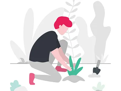 Planting healthy food food healthy illustration planting