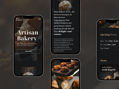 Bakery website app branding concept design logo ui ux web website