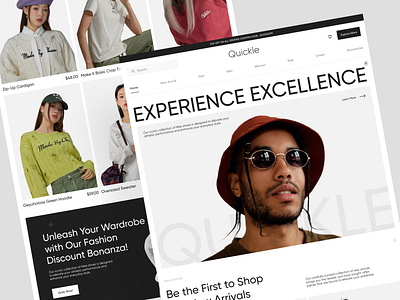 e-commerce Website Homepage-Quickle awe clothing e commerce e commerce e commerce template ecommerce ecommerce homepage ecommerce landing page ecommerce website fashion minimalist online shopping shop shopping shopping app store ui web webflow website