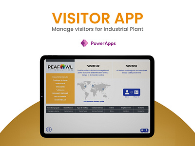 Visitor PowerApp android app design appdesign application canvas app canvasapp fast devlopment app ios low code low code app microsoft microsoft development mobile app powerapp powerapps powerapps development sharepoint ui design user interface visitor app