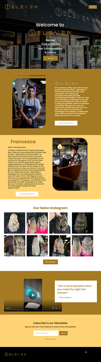 Squarespace website design for hair salon business branding design graphic design hair salon squarespace squarespace website website design