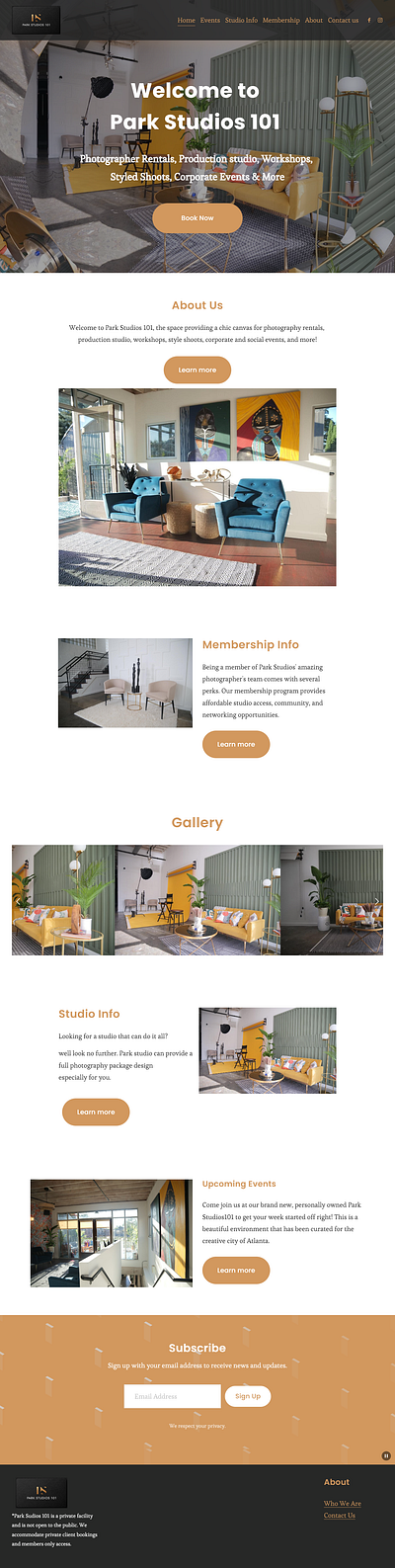 Squarespace website design for studio rental graphic design squarespace squarespace website studio website design