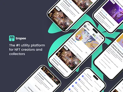 Tropee design marketplace nft startup tropee ui ux
