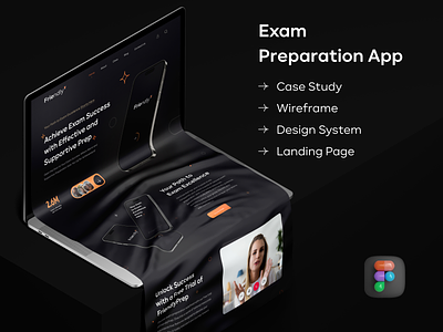 Exam Preparation App Landing page app apps branding design exam preparation app landing page landing website ui uiux website