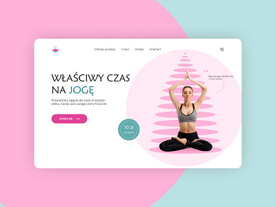 Home page of yoga website design ♥ design ui ux