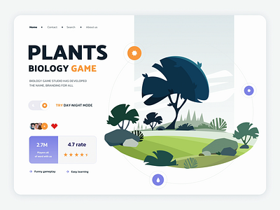 A Biology Game Page animation branding design desire agency education game graphic design home page illustration landing landing page learning logo motion motion graphics music ui web web design website