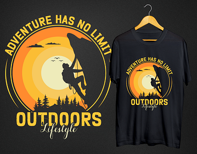 MOUNTAIN HIKING T-SHIRT DESIGN adventure apparel branding climbing clothing design explore fashion graphic design hiking hikingtshirt hoodie illustration logo mountain nature outdoor outdoors travel vintage