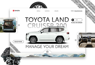 Land Cruiser 300 Web-Design - Веб-дизайн design illustration toyota ui ux web design