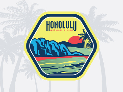 "HONOLULU" Badge Design aloha badge badge design brand designer branding graphic design graphic designer hawaii honolulu illustration illustration artist logo logo design logo designer logo ideas logo maker logo type logos stamp stamp design