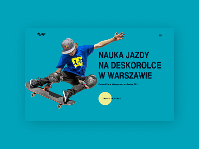 Skateboarding website page ☺ design ui ux