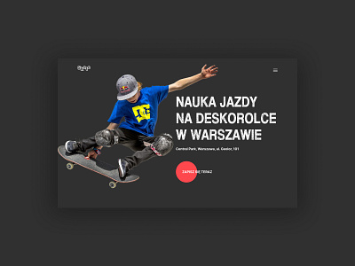 Skateboarding website page ☺ design ui ux