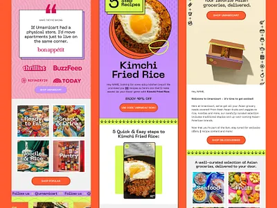 Umami Cart Email Design branding email email design email marketing graphic design illustration