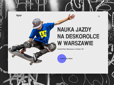 Skateboarding website page ☺ design ui ux
