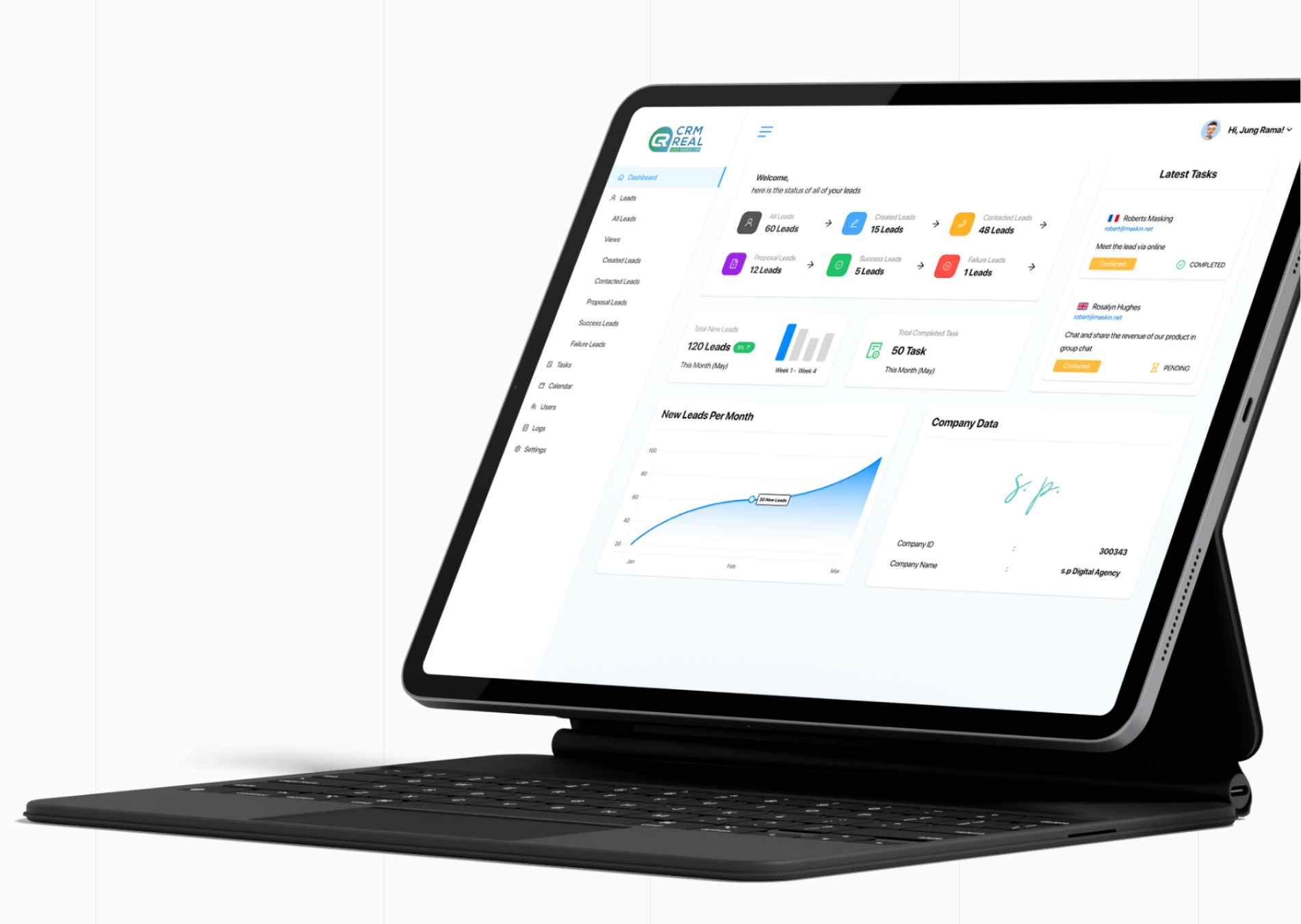 CRM Real - Smart Broker Solution admin design crm website