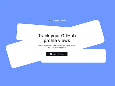 Design for the section of the Main page with a call to Log in github profile views counter