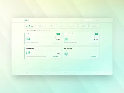 My Credit Score - Revolutionizing Financial Decision Making App banking branding credit credit score dashboard extej finance financial financial app fintech investment loan loans offers platform product design reports saas web app web design
