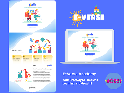 E-verse educational services website Ui design ui