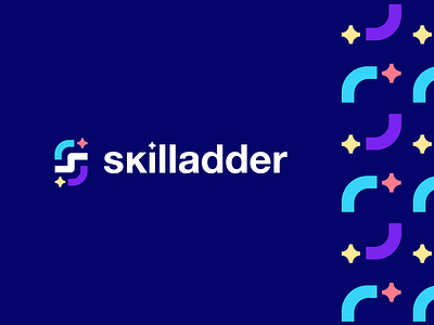 skilladder abstract app bold branding career dream education finance fintech fun ladder learning letter logo s school star step student web