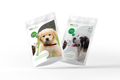 pet food packaging mockup branding design graphic design illustration logo typography vector