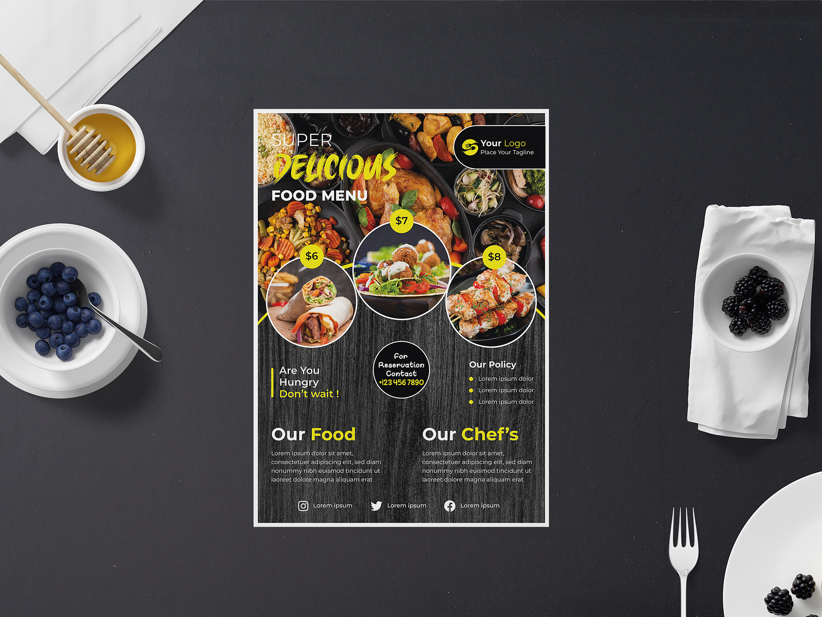 A4 resturent flyer by Shanto pal on Dribbble