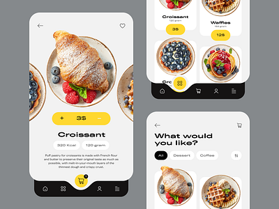 French food/coffee app app creative design food russia ui ux web website
