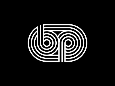 BP Monogram Logo bp bp logo design icon infinity letter bp line logo loop modern logo monogram negative space outline pictorial mark running logo running track simple logo