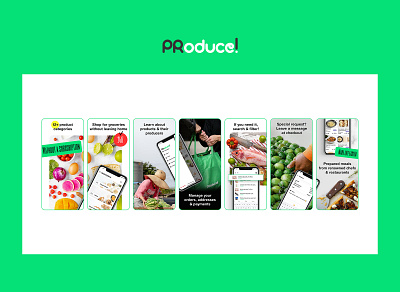 PRoduce! app branding digital flat graphic design green play store screen screen ui web