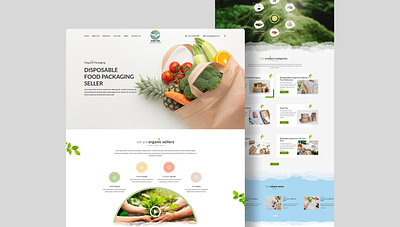 Dima Eco Website Design colorful e commerce eco friendly landing page modern style service section ui vegetables website design