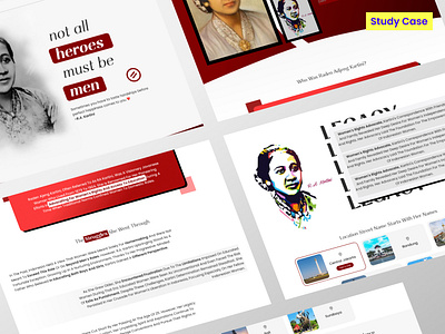 R.A Kartini Landing Page - Study Case branding desktop ui landing page ui ui ux study case ux visual design