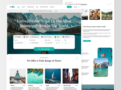 Book It Up - Travel Landing Page adventure design destination explore figma journey landing page tourism travel travel agency travel landing travel web traveller travelling trip ui ux vacation web website