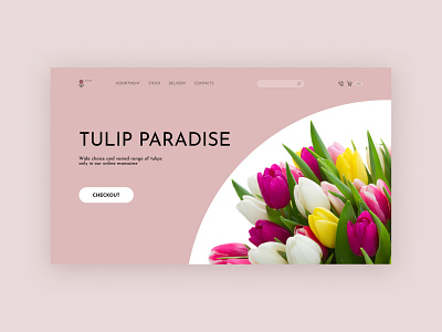 Website page for the sale of tulips ♥ design ui ux