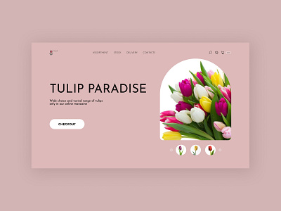 Website page for the sale of tulips ♥ design ui ux